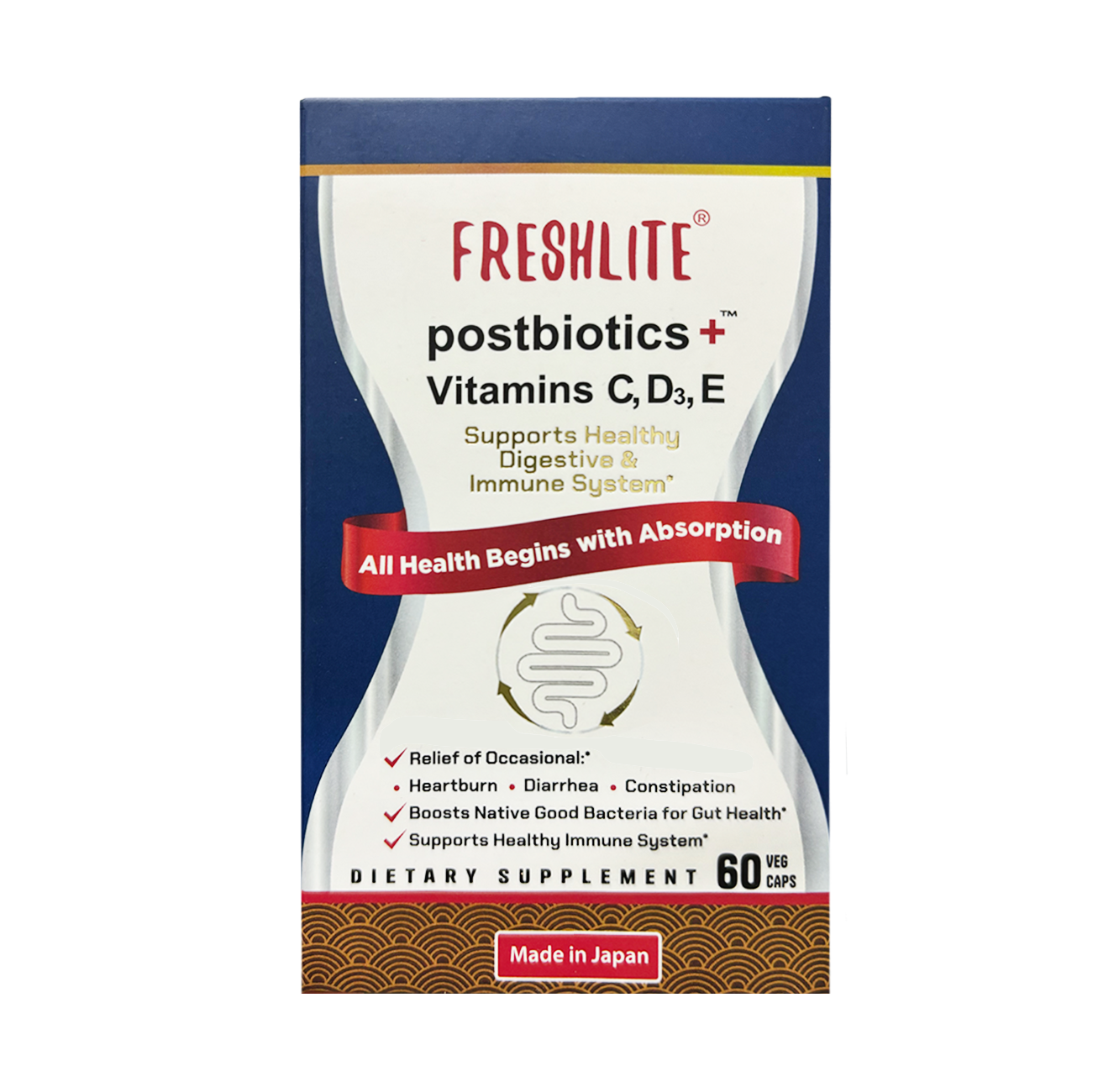 GUT HEALTH SUPPORT*| Premium Vegan Postbiotics for IBS, Diarrhoea,Bloating & Irregularity* | Advanced Postbiotics Formula Beyond Pre & Probiotics | Vitamin C, D3 & E | Non-GMO, Gluten-Free