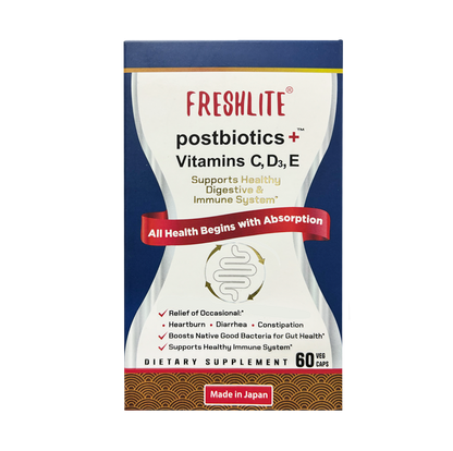 Natural Digestive Discomfort Relief | Postbiotics+Vitamins C,D3,E | Supports Heathy Digestive & Immune System*