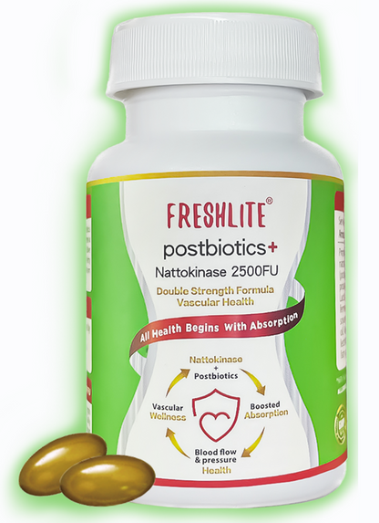 Blood Pressure & Heart Health | Postbiotics+ NSK-KD® Nattokinase 2500FU | Support healthy blood sugar, pressure and circulation*