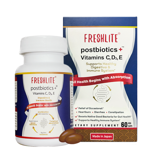 GUT HEALTH SUPPORT*| Premium Vegan Postbiotics for IBS, Diarrhoea,Bloating & Irregularity* | Advanced Postbiotics Formula Beyond Pre & Probiotics | Vitamin C, D3 & E | Non-GMO, Gluten-Free