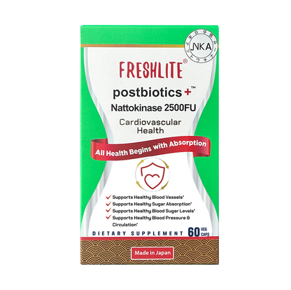 Blood Pressure & Heart Health | Postbiotics+ NSK-KD® Nattokinase 2500FU | Support healthy blood sugar, pressure and circulation*